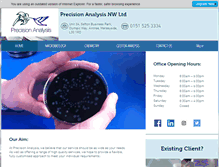 Tablet Screenshot of precisionanalysis.co.uk